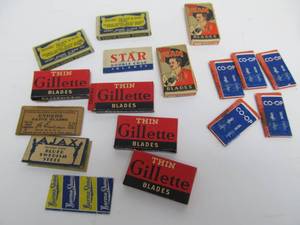 lot 85 image: NOS Vintage & Antique Straight Razor Blades