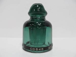 lot 10 image: Antique ISOREX CD-545 Green Glass Insulator
