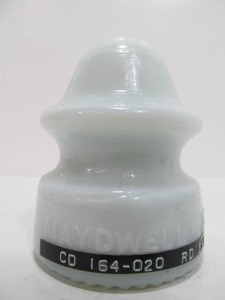 lot 13 image: MAYDWELL-20 CD 164-020 Greenish White Milk Glass Insulator