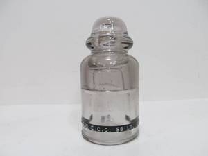 lot 14 image: Antique C.C.G. SmokeAmethyst CD 430 Glass Insulator