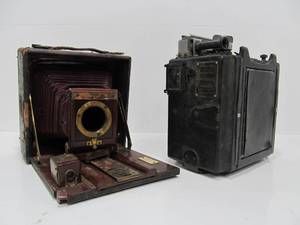 lot 104 image: Pair of Antique Cameras (AS IS)