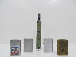 lot 121 image: 5 Assorted Vintage etc ZIPPO Lighters