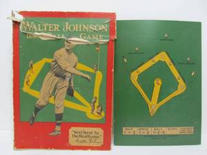 lot 203 image: Orignial 1931 WALTER JOHNSON Baseball Board Game