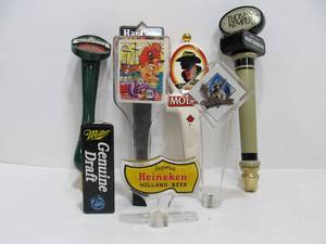 lot 212 image: Group of Advertising Beer Tap Handles