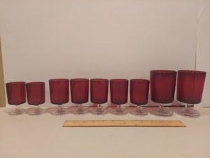 lot 94 image: HUGE Collection of Ruby Red Glassware