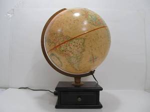 lot 274 image: Replogle Lighted 12 Heirloom World Globe wDrawer