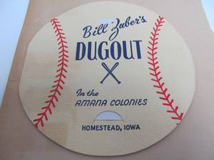 lot 252 image: Original 1952 Autographed Bill Zubers Dugout Cafe Baseball Menu