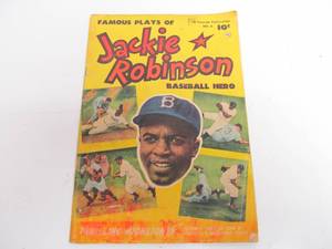 lot 257 image: Vintage 1952 Famous Plays of JACKIE ROBINSON Baseball Comic Book