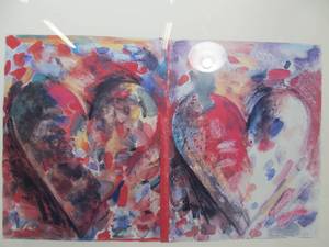 lot 179 image: Jim Dine Two Hearts For Pathways Lithograph Signed Dated 30