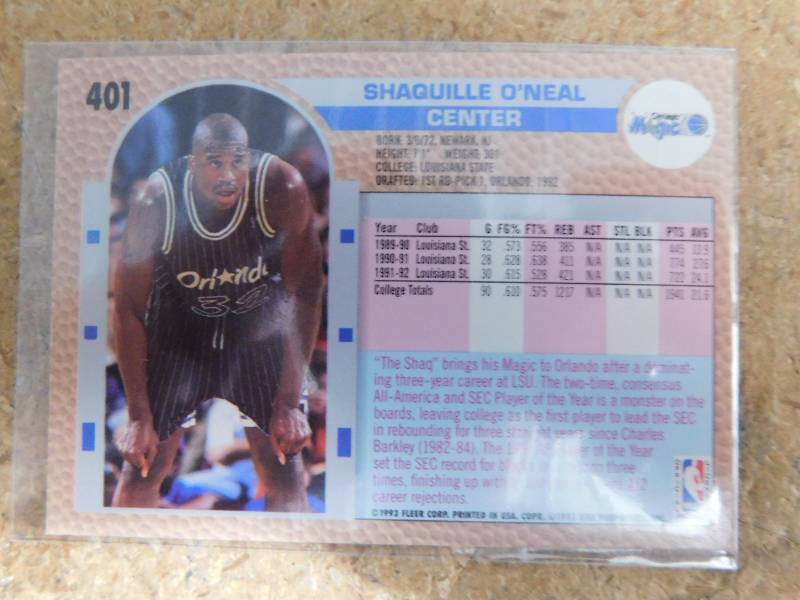 1992 Fleer Shaquille ONeal Rookie #401