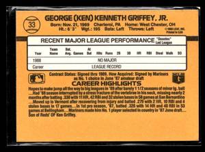 1989 Donruss Ken Griffey Jr. Rookie Card #33