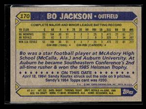 1987 Topps Bo Jackson Rookie Card #170