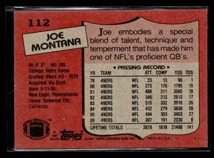 1987 Topps Joe Montana #112