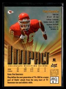 1997 Topps Finest Tony Gonzalez Rookie Card #269