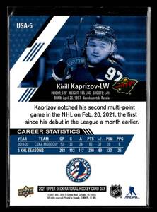 2021 Upper Deck Kirill Kaprizov Rookie Card #USA-5