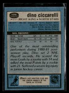 1981 Topps Dino Ciccarelli Rookie #105