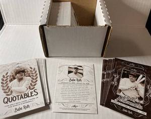 Babe Ruth 2016 Leaf Collection MASSIVE 100 Card Complete Card Master Set 