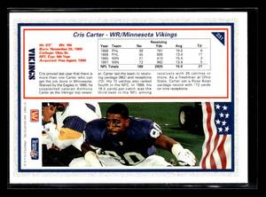 1992 AW Sports Cris Carter Autographed Card