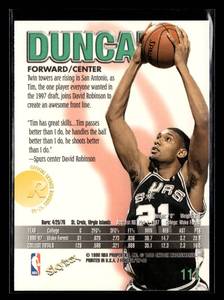 1997 Skybox Z-Force Tim Duncan Rookie Card #111