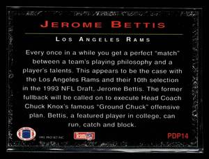 1993 Pro Set Power Jerome Bettis Rookie Card #14
