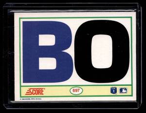 1990 Score Bo Jackson Black & White Card #697 Iconic Card