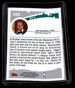 2005 Topps JAY-Z Rookie Card #255