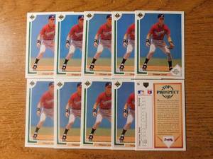 (10) 1991 Upper Deck Chipper Jones Rookie Cards #55