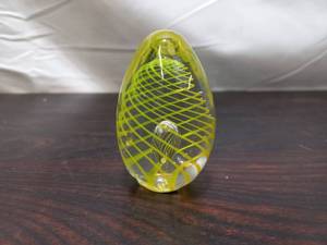 Hand Blown Egg Paperweight