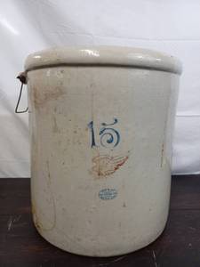 Fifteen Gallon Red Wing Crock