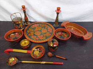 Collection Of Strawberry And Shadbush Themed Rosemaling