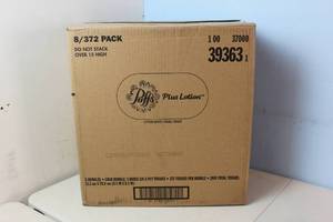 Puffs Plus w Lotion 24 Boxes (8 Bundles of 3) with 2979 total tissues