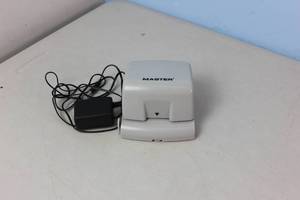 Master EP210 12 Sheet Beige Compact Electric  Battery 2 Hole Punch - 14 Holes