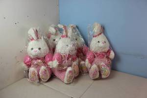 5 Stuffed SpringEaster Bunnies