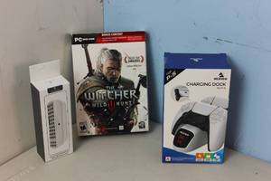 Witcher PC Game, Chromecast Keyboard, PS5 Controller Charger