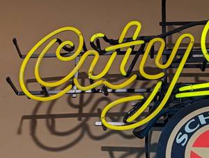 lot 10 image: Schmidt Beer City Club Neon Sign