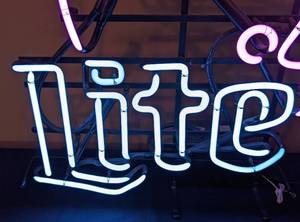 lot 7 image: Miller Lite Minnesota Vikings Helmet Neon Sign