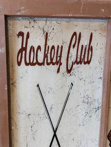 lot 23 image: Hockey Club Painted Vintage Window