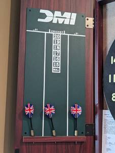 lot 99 image: DMI Wood Dartboard Cabinet