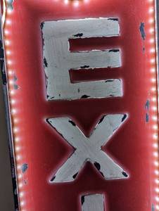 lot 45 image: Vintage Style Light Up Exit Sign