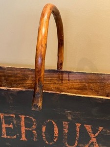 lot 78 image: Large Wooden Vintage Basket with Handle