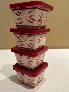 lot 83 image: Set of Four Temptations 10 ounce Storage Containers with Lids