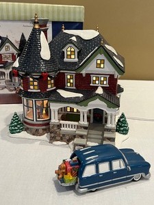 lot 64 image: Department 56 Snow Village Chateau Valley Winery and Snow Village 1224 Kissing Clause Lane