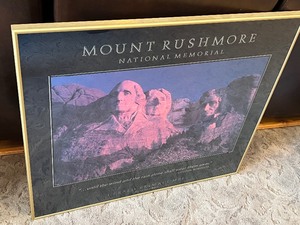 lot 59 image: Framed Mount Rushmore Print by Gerald Brimacombe