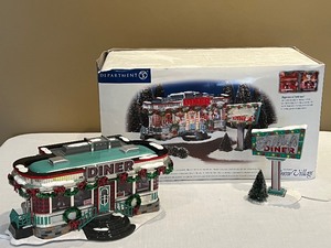 lot 53 image: Department 56 Snow Village Shellys Diner
