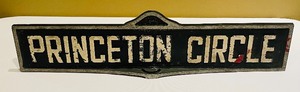 lot 125 image: Metal Burlington Princeton Circle Street Sign
