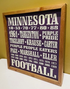 lot 129 image: Minnesota Vikings Football Wall Decor