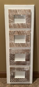 lot 152 image: Multi Slot Rustic Style Picture Frame