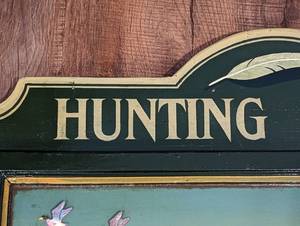 lot 49 image: Country Corner Relief Wood Bar Duck Hunting Sign