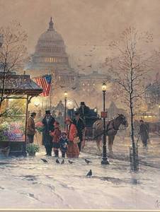 lot 29 image: Gold Framed A Nation Blessed Print by G. Harvey