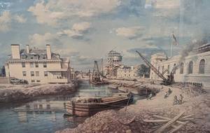 lot 169 image: Framed US Naval Academy Print by Robert Back